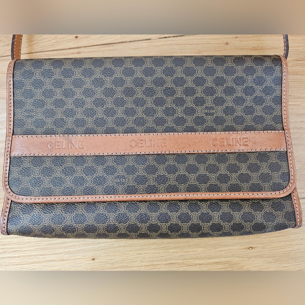 Vintage Celine Macadam Crossbody Bag